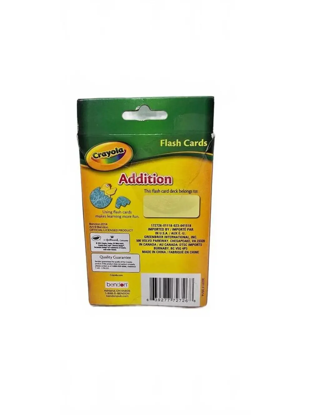 Crayola Addition Flash Cards 36 Count Educational Math Learning Cards